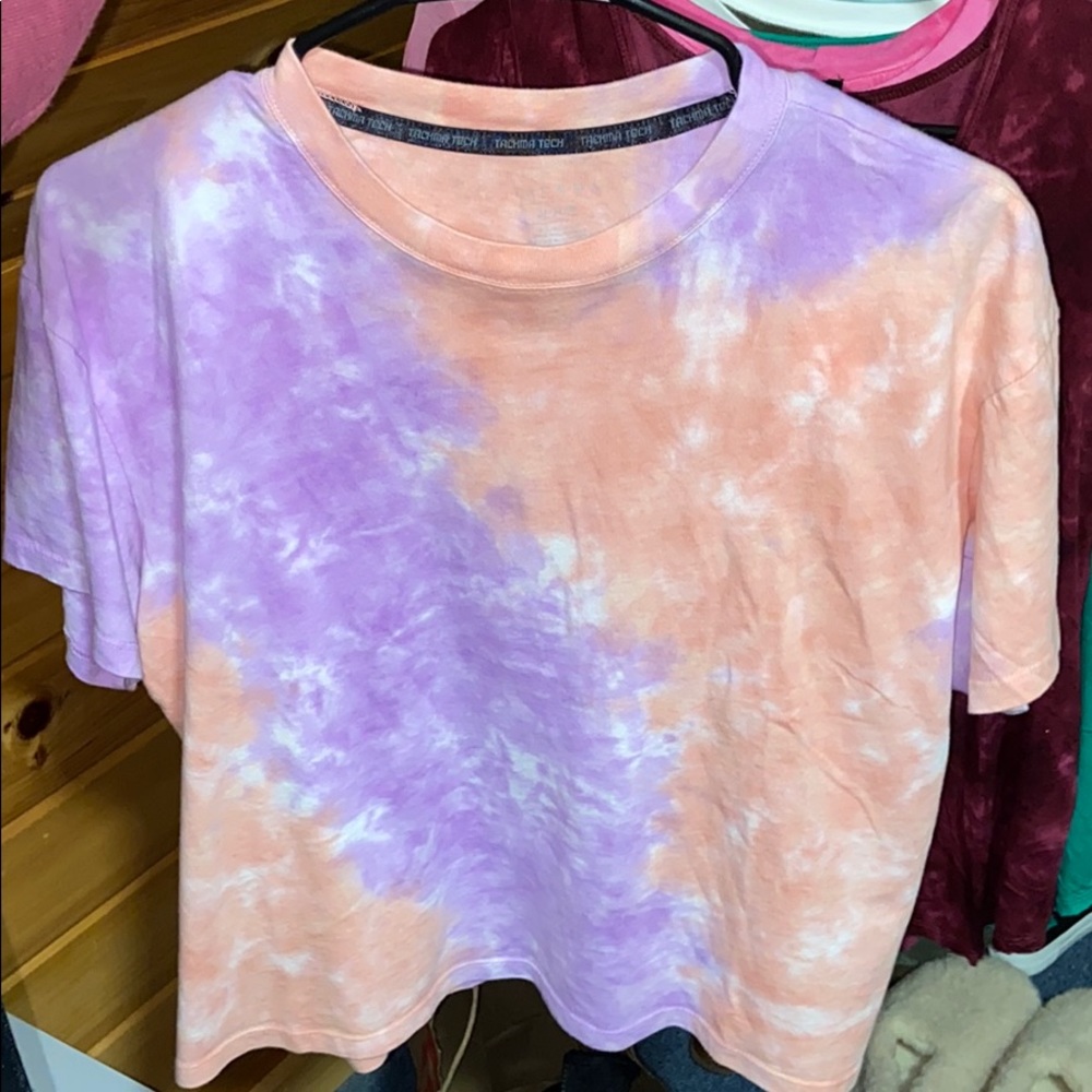 AE purple and coral crop top